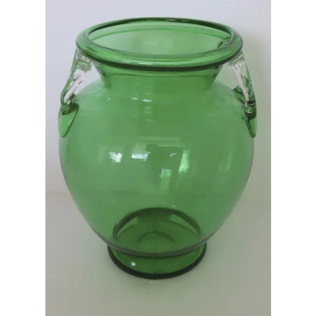 Steuben Pomona Green Art Glass Vase Early 20th Century For Sale In Denver - Image 6 of 13