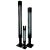Mid-Century Modern Black Signal Column Floor Lamps by Serge Mouille, Set of 3 For Sale - Image 13 of 13