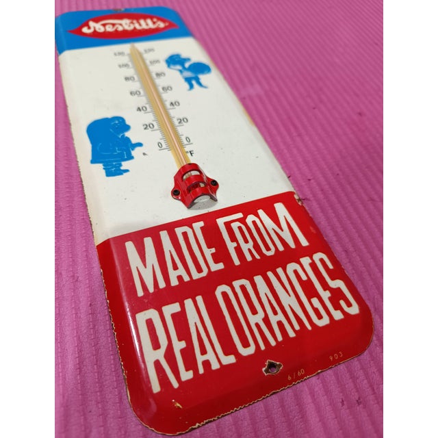 Not Yet Made - Made To Order Premium Vintage Style Nesbitt's of California Orange Soda Advertising Thermometer Sign For Sale - Image 5 of 9