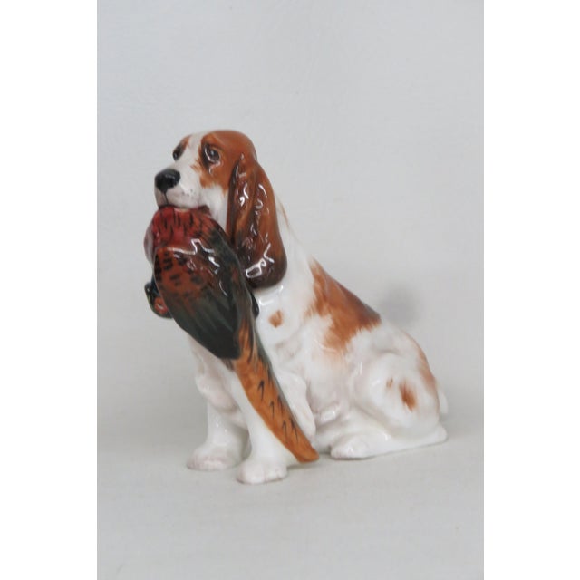 English Royal Doulton Hn1029 Springer Spaniel With Pheasant Figurine 4674b For Sale - Image 3 of 11