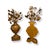 Mid 19th Century Antique Italian Gilded Wood Middle Urns With Metal Flowers- A Pair For Sale - Image 5 of 7
