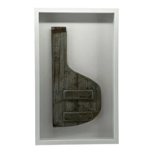 Antique Wood Rudder - Grey - Framed Coastal Decor