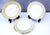 French Porcelain Gold Detailing Lamandinoise Dinner Service, 1970s, Set of 12 For Sale - Image 10 of 13