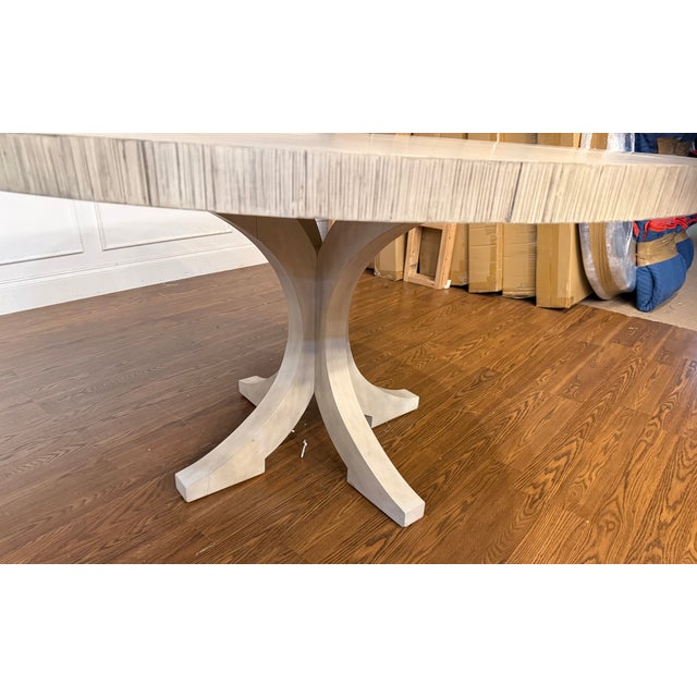 White Century Casual Round Dining/Breakfast Table For Sale - Image 8 of 13
