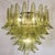 Mazzega Murano 1980s Attributed to Mazzega Murano Glass Olive Green Petal Chandelier For Sale - Image 4 of 14