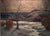 Modern View of Bad Schandau and the Lilienstein in Winter, Oil Painting on Panel For Sale - Image 3 of 12