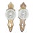Pair of Vintage Glass Dummy Door Knobs With Keyhole Plates For Sale