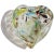 Abstract Vintage Murano Silver Leaf Confetti Cut Canes Ribbons Italian Art Glass Decorative Heart Shape Bowl For Sale - Image 3 of 13