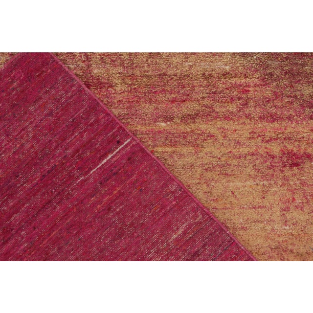 Textile Rug & Kilim’s Oversized Contemporary Rug in Red and Gold Striations -11'x18' For Sale - Image 7 of 7