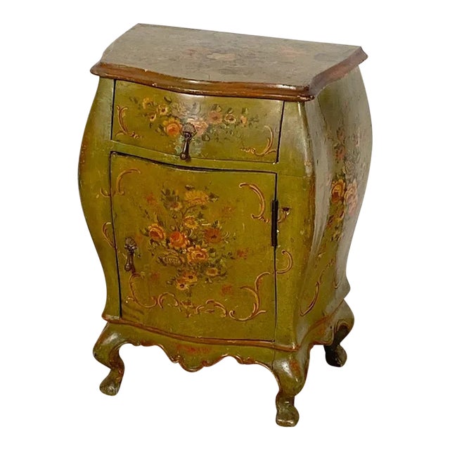Venetian Painted Bedside Cabinet, Circa 1900 For Sale