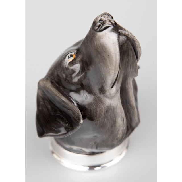 1980s English Staffordshire Great Dane Dog Equestrian Stirrup Cup For Sale - Image 5 of 9