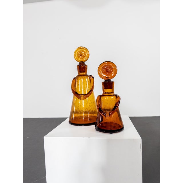 Glass People Carafs by Erik Höglund for Boda, 1950s, Set of 2 For Sale - Image 7 of 10