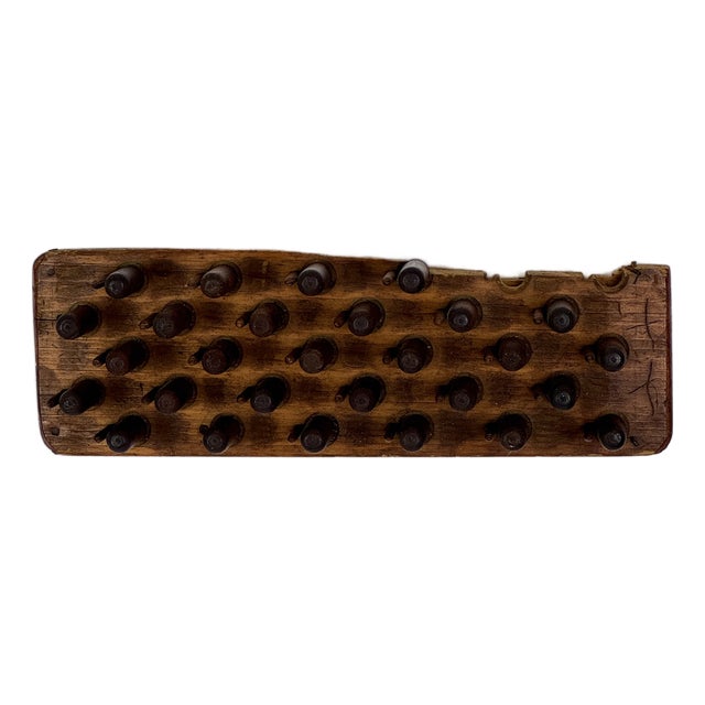 Rare Salvaged Antique Wooden Shell Casing Drying Rack, Militaria & Hunting Memorabilia For Sale