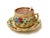 Gold Vintage Rucinni Miniature Tea Cup With Saucer Hinged Ring Box For Sale - Image 8 of 8