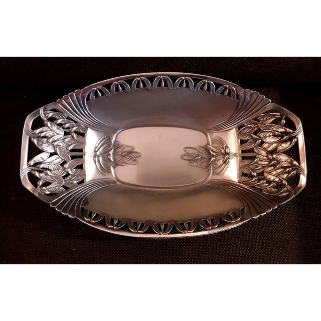 Art Nouveau Silver-Plated Floral Curved Fruit Bowl from WMF, 1900s, in Good conditions. Designed 1890 to 1919 This piece...