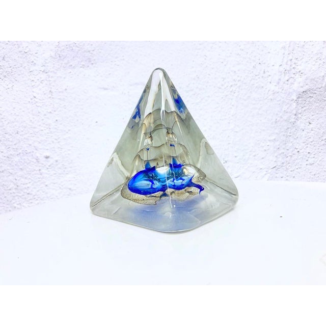 Glass Pyramid Paperweight by Pavel Molnar, 1980s For Sale - Image 6 of 8