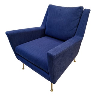 West Elm Carlo Mid Century Arm Chair For Sale