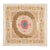 Suzani Tribal Textile - Neutral Tan Uzbek Tablecloth, 3'11'' X 4'6'' For Sale