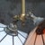 Metal Art Deco Brass and White Stained Opaline Glass Pendant Lamp For Sale - Image 7 of 10