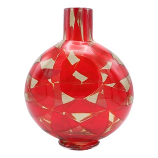 "Intariso" Art Glass Vase by Ercole Barovier For Sale