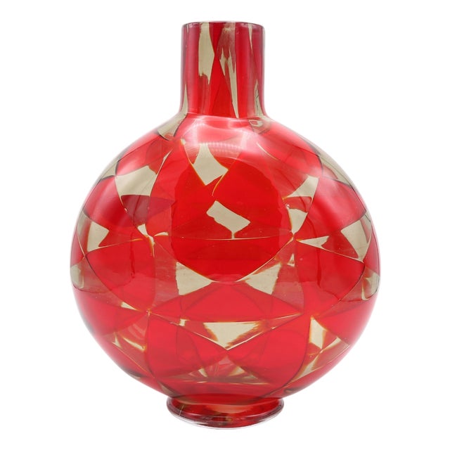 "Intariso" Art Glass Vase by Ercole Barovier For Sale