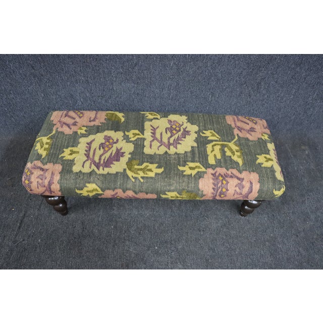 Floral Kilim Bench For Sale - Image 4 of 8