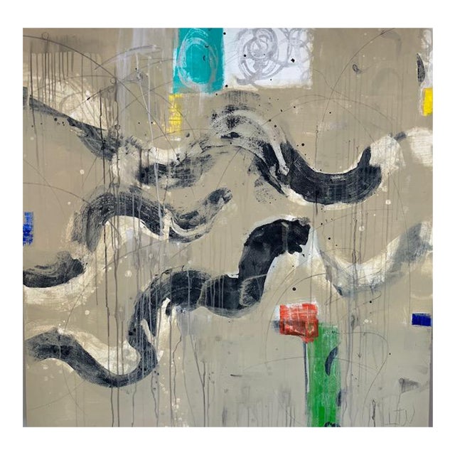 Isabel Wyatt "Prayer Flag" Original Acrylic Painting For Sale