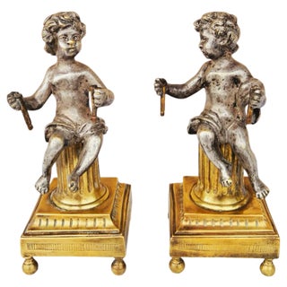 Bronze Putti Pair, 1830, Set of 2 For Sale