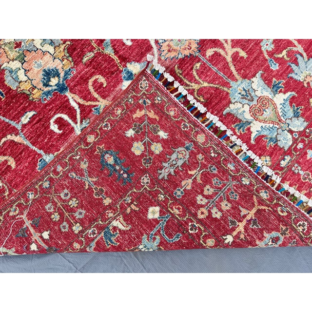 Hand-Knotted Afghan Chobi Ziegler Sultanabad Rug - 6'5" X 5'0" For Sale - Image 12 of 12