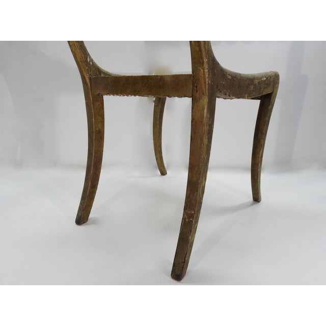 Brown French Cane Bottom Side Chair With Hand-Painted Cherub For Sale - Image 8 of 11