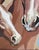 Rustic Vintage Folk Art Style Painting, Mare and Foal in Oak Frame For Sale - Image 3 of 9