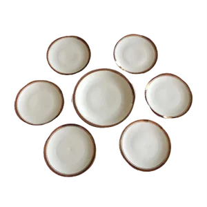 Cake Plate Set from Bavaria Porzellan, 1940s, Set of 7