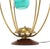 Oval "Bird Cage" Brass Table Lamp Purple Blue Yellow Glass Globe Shades MINT! For Sale - Image 10 of 10