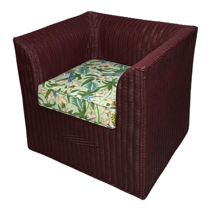 Handmade Rattan Wicker Chair in Luxury Italian Paint Matched F&b