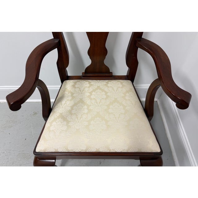Henkel Harris 110a 29 Solid Mahogany Queen Anne Dining Armchairs - Pair For Sale - Image 9 of 13