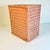 Mid-Century Boho Chic Coastal Peach Colored Wicker Wastebasket For Sale - Image 9 of 13