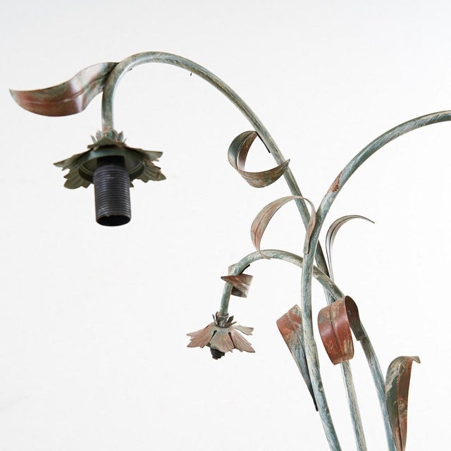 Metal 3-Light Floor Lamp For Sale - Image 6 of 7