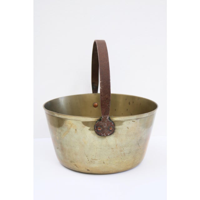 Gold Large Antique Brass Jam Pan, 1880 For Sale - Image 8 of 8