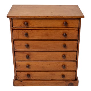 Mid-19th Century American Cherry Spice Chest With Hand-Cut Dovetail Drawers For Sale