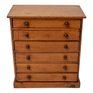 Mid-19th Century American Cherry Spice Chest With Hand-Cut Dovetail Drawers