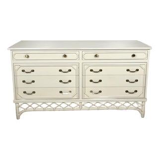 Vintage Ficks Reed 60" Rattan Chest of Drawers For Sale