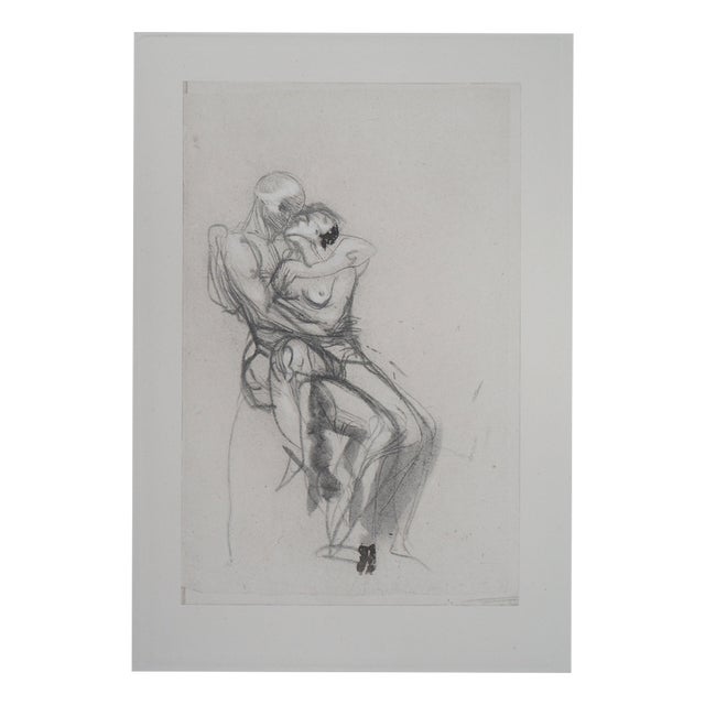 After Auguste Rodin, Nude, Group of Françoise and Rimini, Engraving For Sale