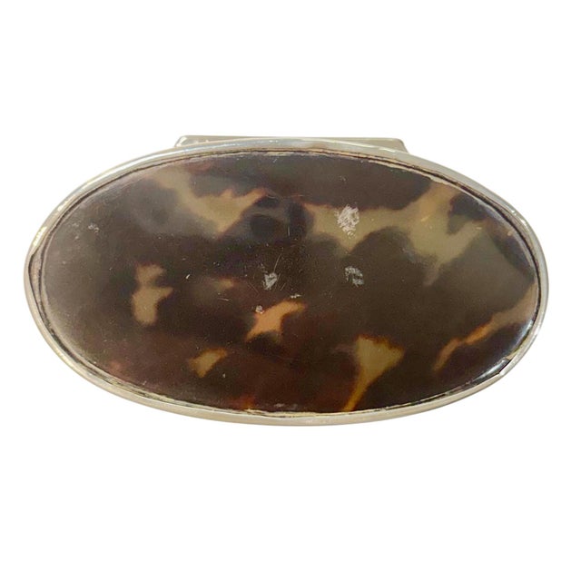 Brown 19th Century Fabulous Faux Tortoise Shell Box Sterling Silver Mounts For Sale - Image 8 of 8
