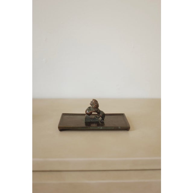 Mid-Century Modern 1930s Bronze Paper Weight by Gab For Sale - Image 3 of 6