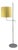 Minimalist Floor Lamp with Yellow Shade in Dupioni Silk by Florian Schulz, Germany, 1970s For Sale