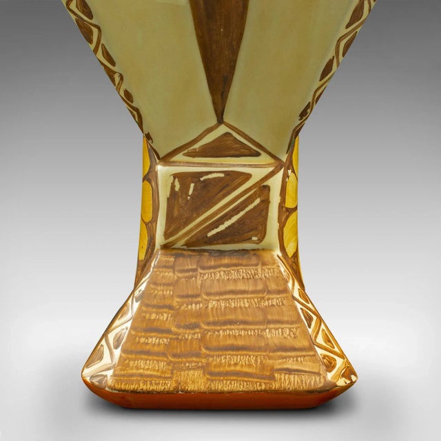 1930s Vintage Art Deco Ceramic Dried Flower Vase For Sale - Image 10 of 12