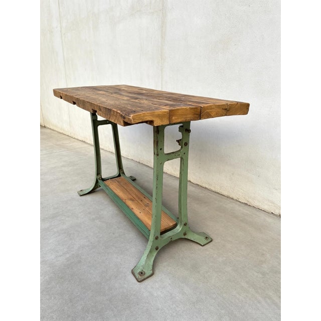 Industrial Large Vintage Industrial Table, 1890s For Sale - Image 3 of 11