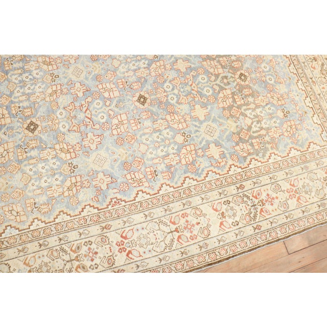 Beige Early 20th Century Light Blue Persian Malayer Rug - 4'6" x 6'1" For Sale - Image 8 of 9
