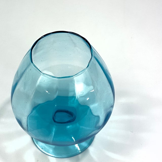 Vintage Ultramarine Glass Stemware Curation - Group of 5 For Sale - Image 13 of 18