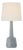 Chapman & Myers by Visual Comfort Signature Lerio 31" Table Lamp in Dusted Slate with Linen Shade For Sale